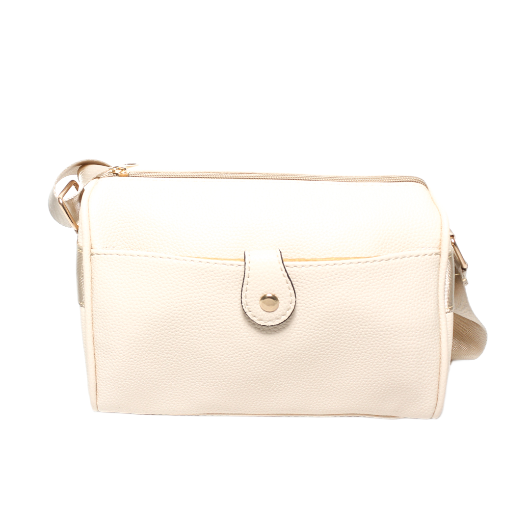 Adjustable Strap Cross Bag - Cream
