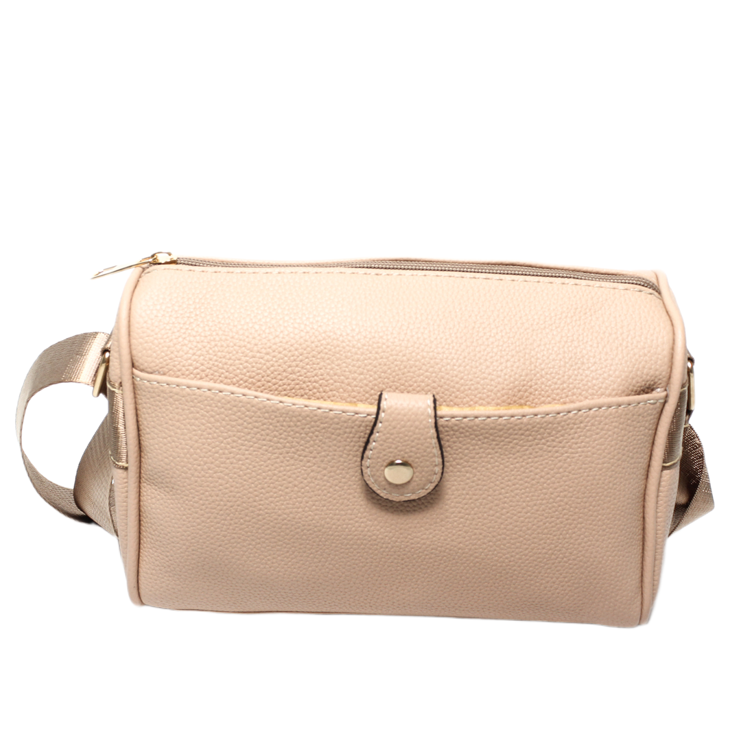 Adjustable Strap Cross Bag - Beige