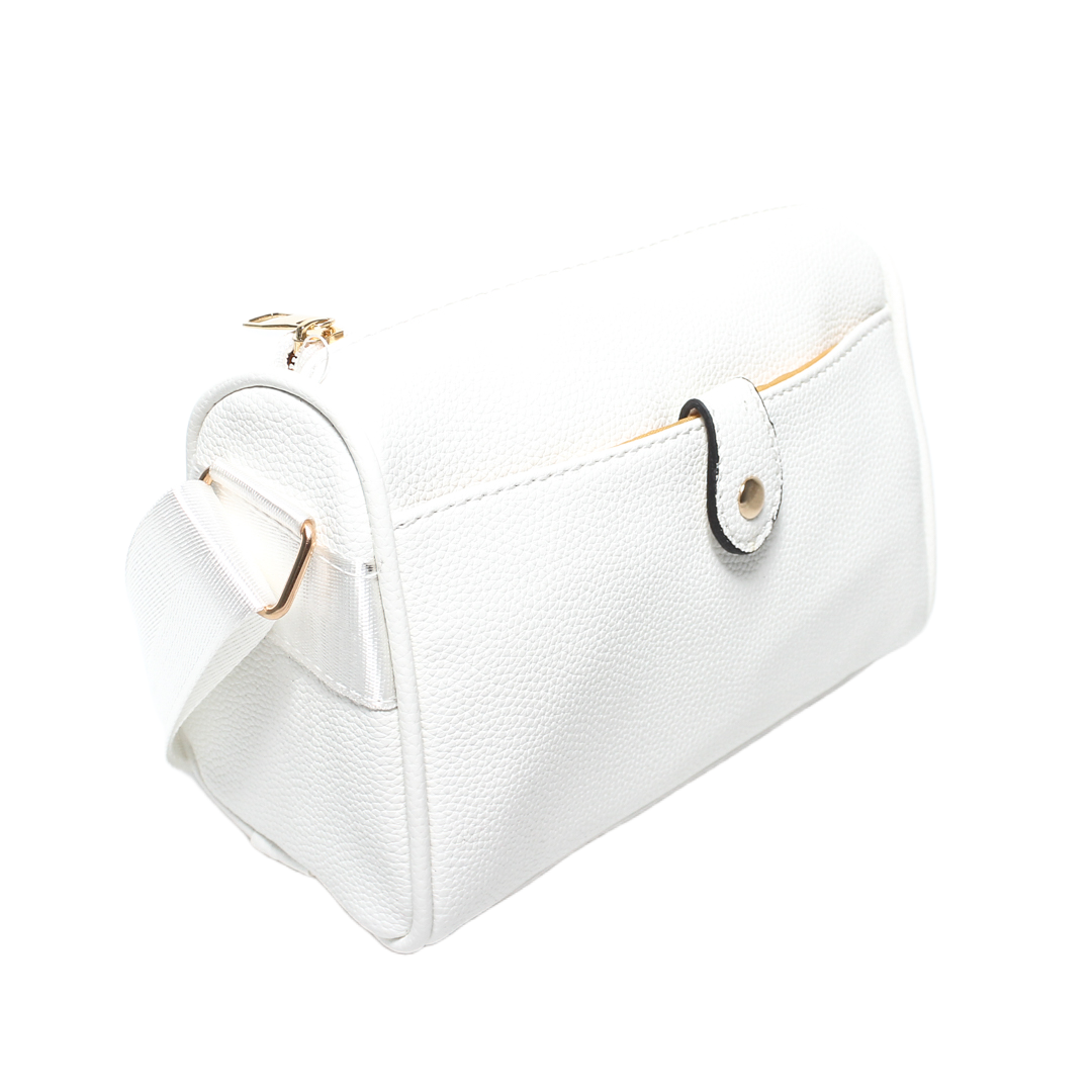 Adjustable Strap Cross Bag - White