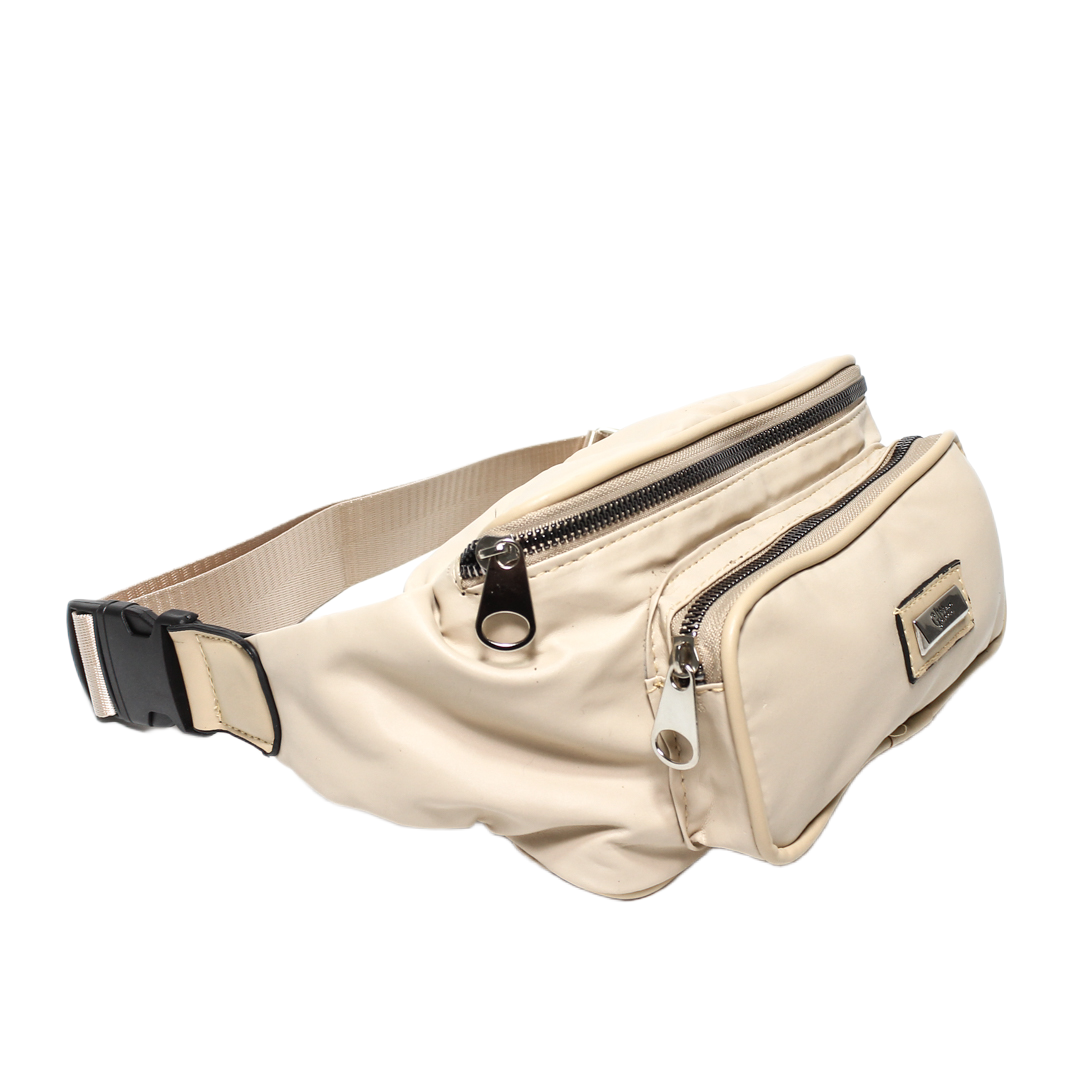 Multi Pocket Waist Bag - Beige