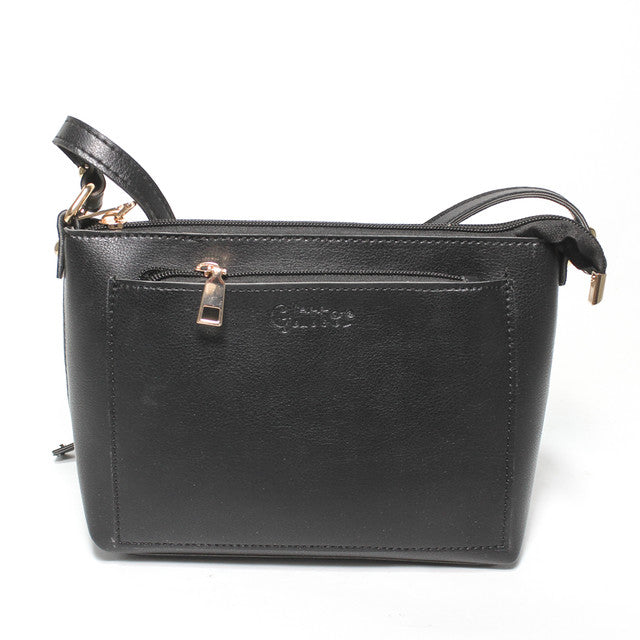 Zip Pocket Cross Bag - Black