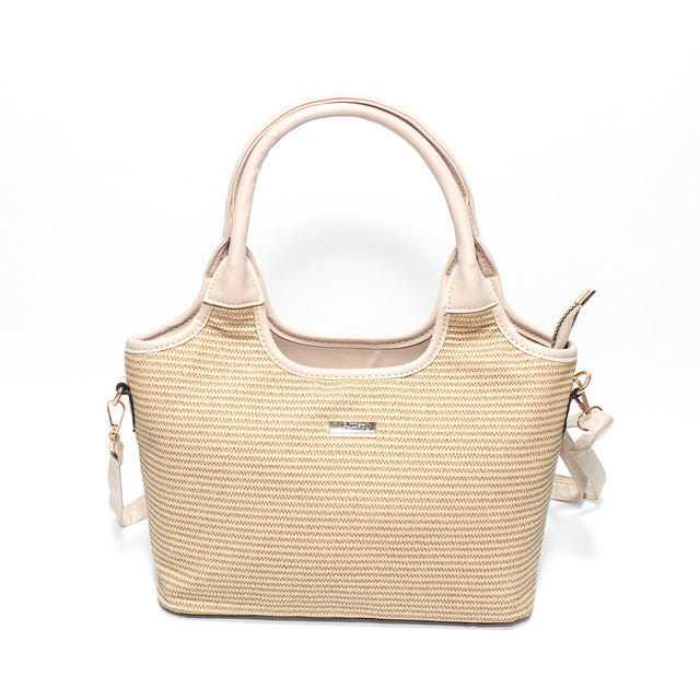 Textured Crossbody Hand Bag - Beige