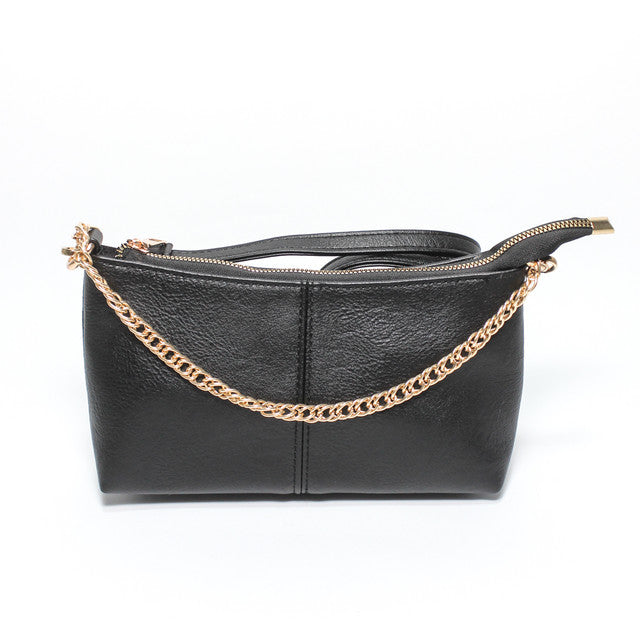 Chain Detail Crossbody Bag - Black