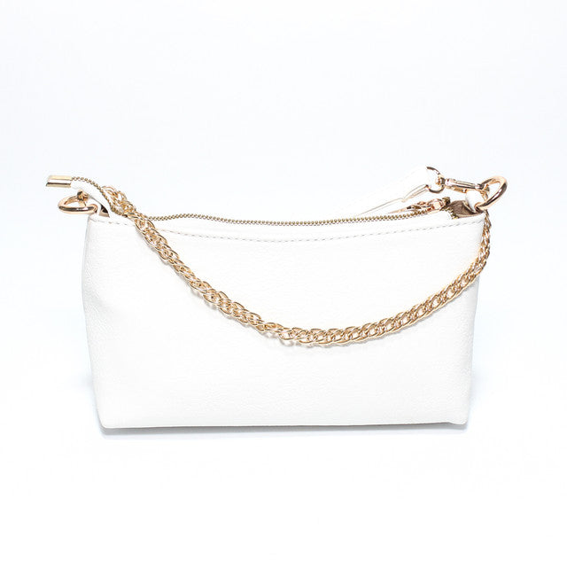 Chain Detail Crossbody Bag - White