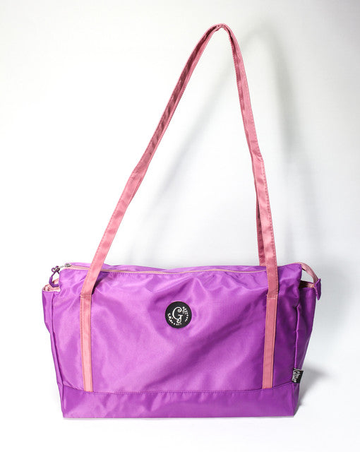 Canvas Shoulder Tote Bag - Purple