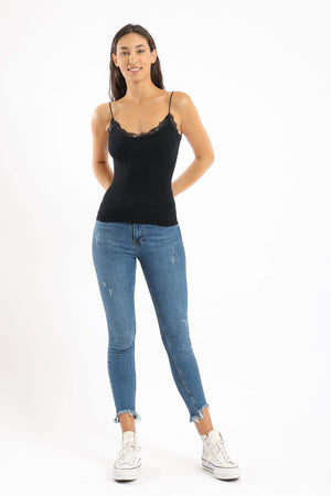 Plunge Round Neck Top - Carina - كارينا