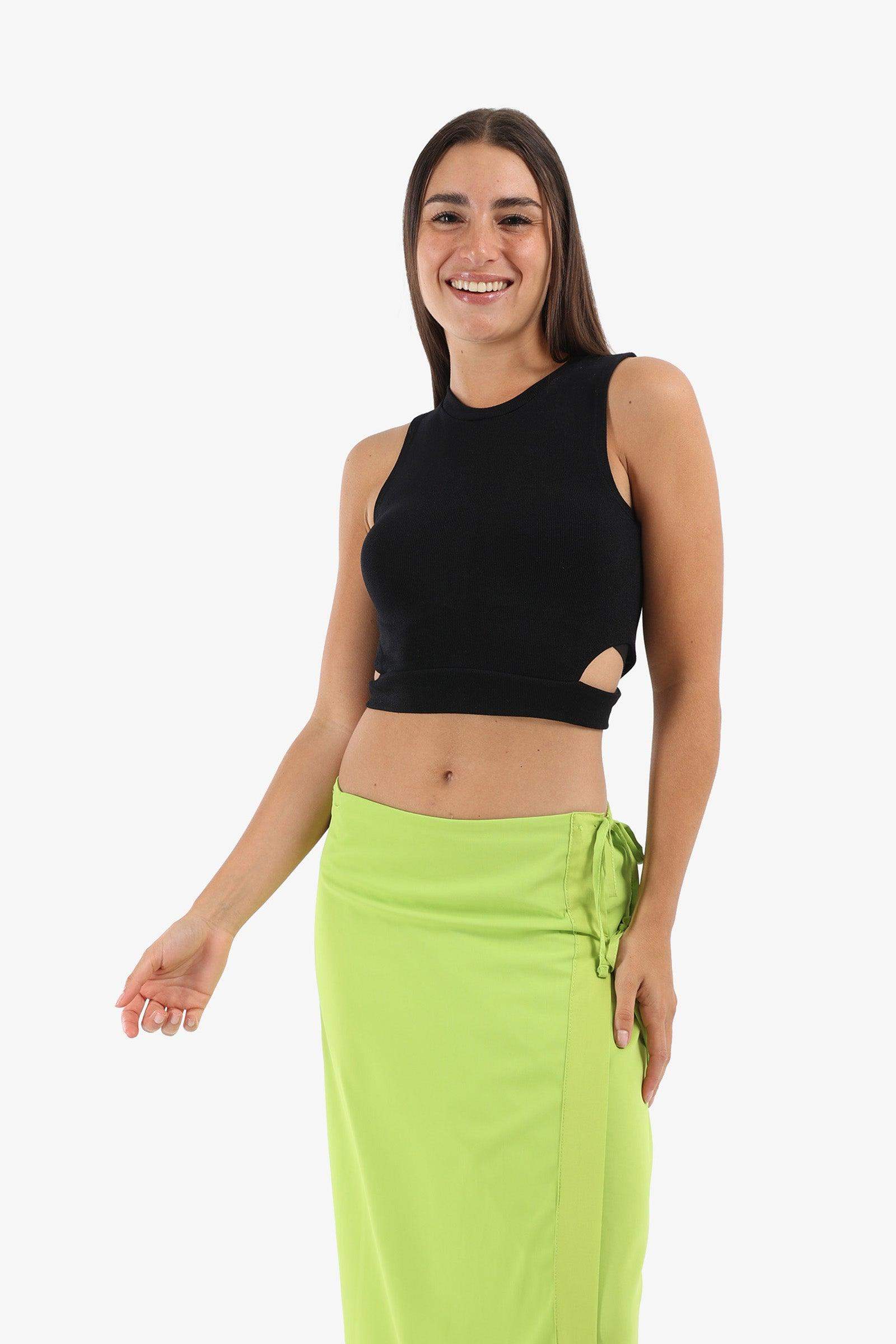 Ribbed Top with Cut Out Sides - Carina - كارينا