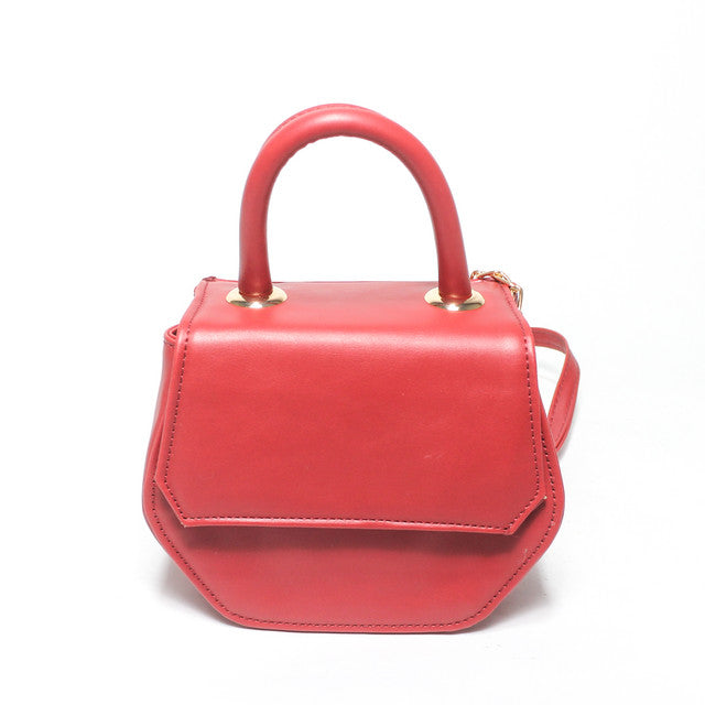 Structured Top Handle Bag - Burgundy