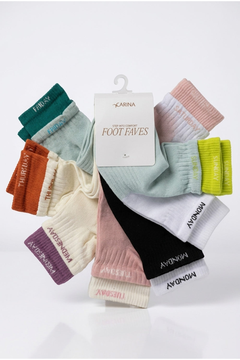 Weekdays Contrast Cuff Socks – Multicolor