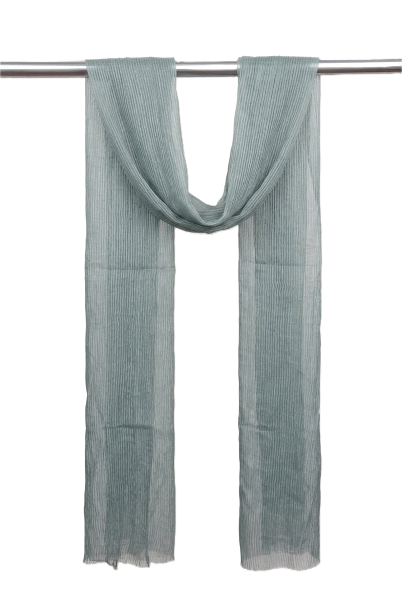 Textured Crinkle Scarf - Blue Petoleum