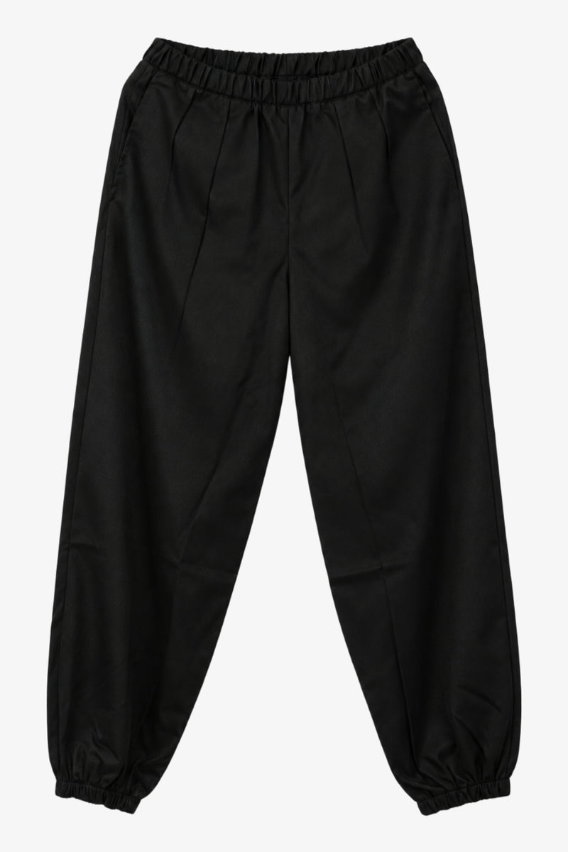 Elastic-Waist Balloon Pants – Black