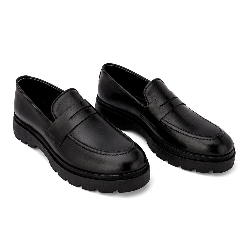 Classic Chunky Penny Loafers – Black