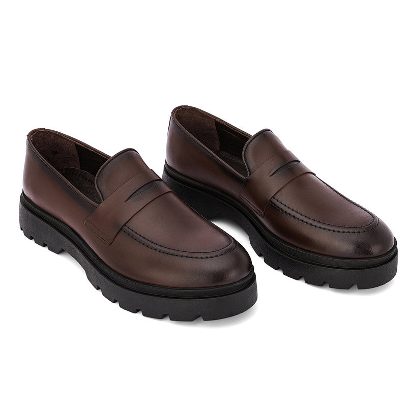 Classic Chunky Penny Loafers – Brown