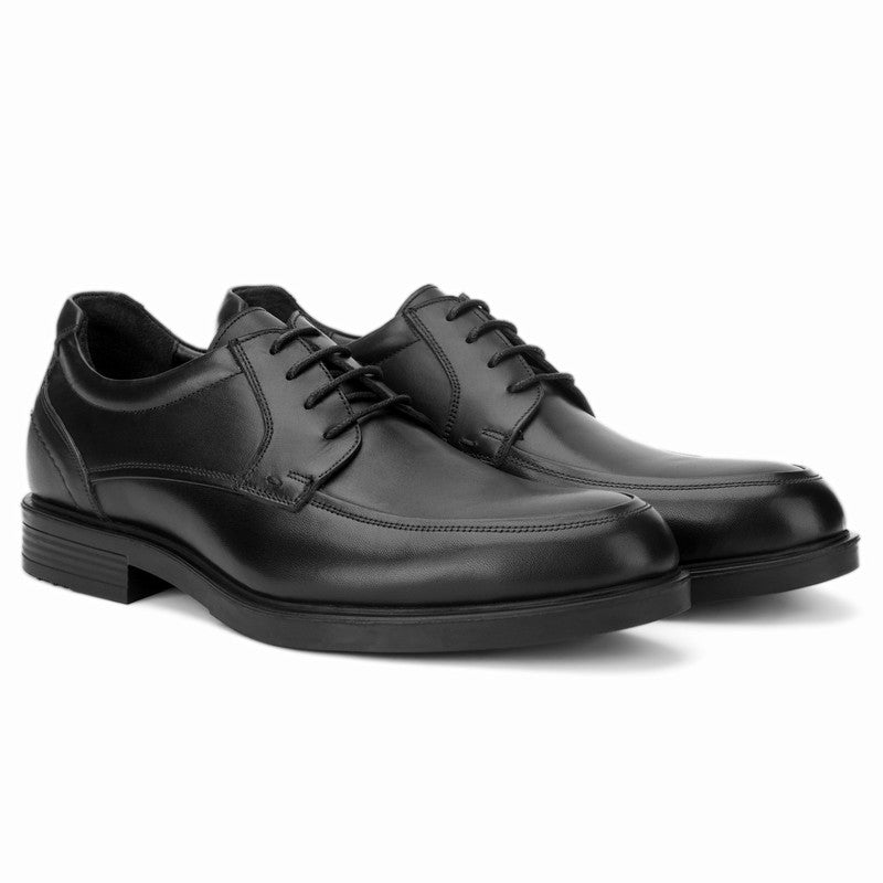 Classic Moc Toe Derby Shoes – Black