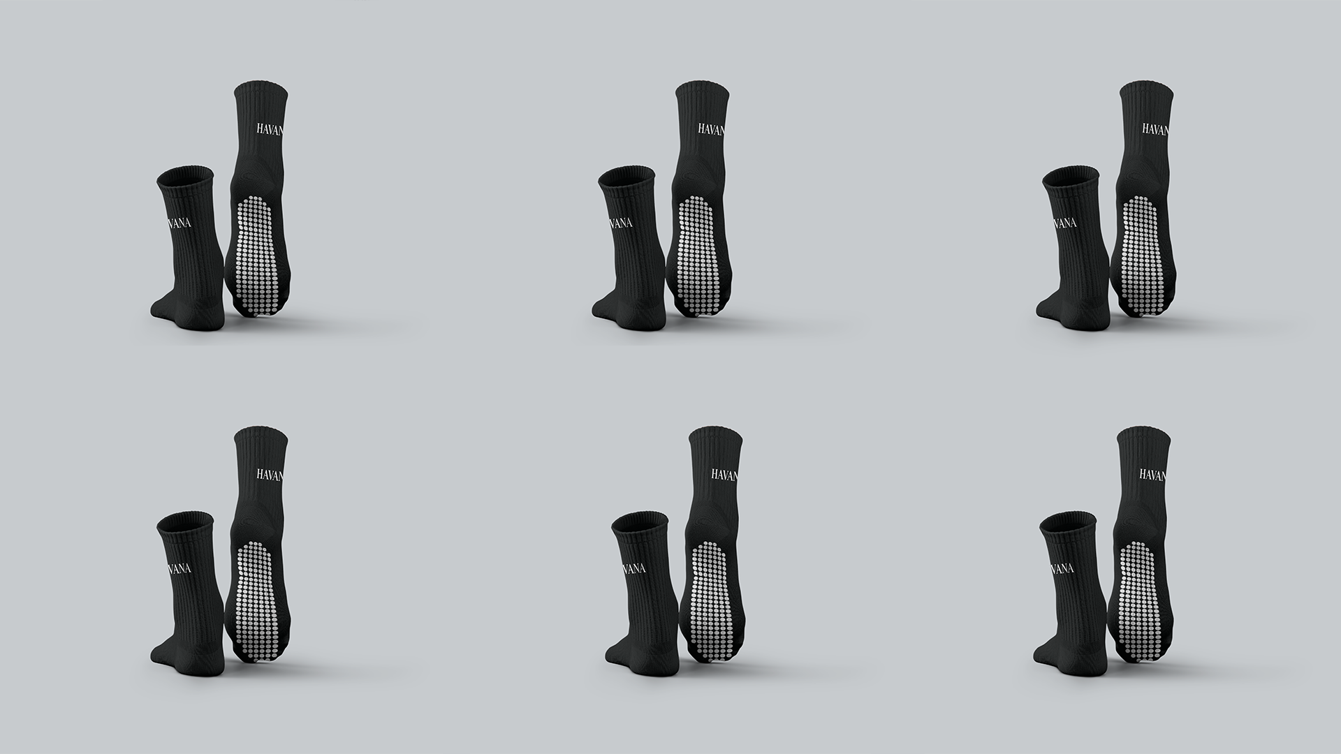 Cotton Grip Socks Pack Of 6 - Black