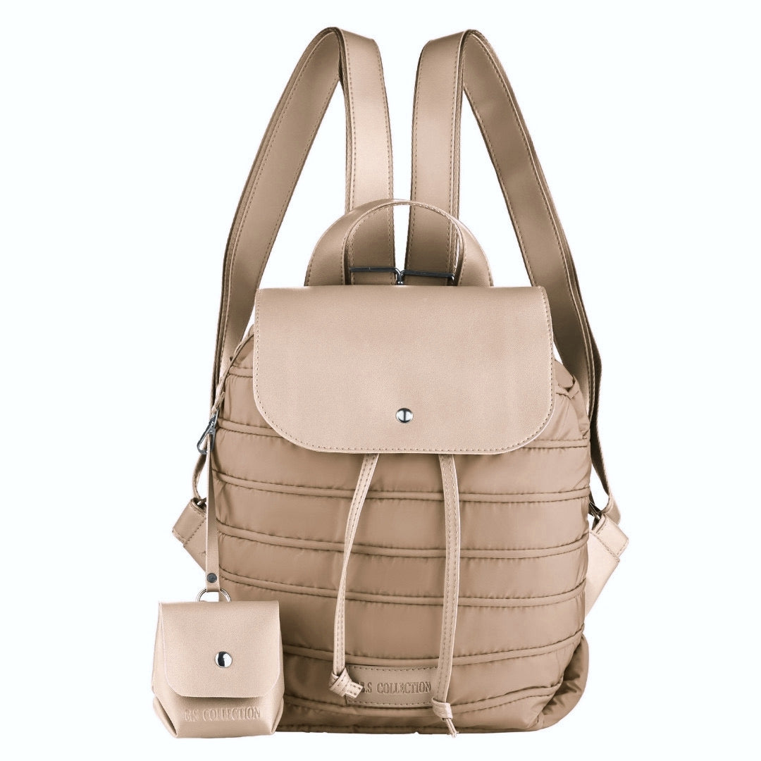 Padded Backpack Bag - Cafe