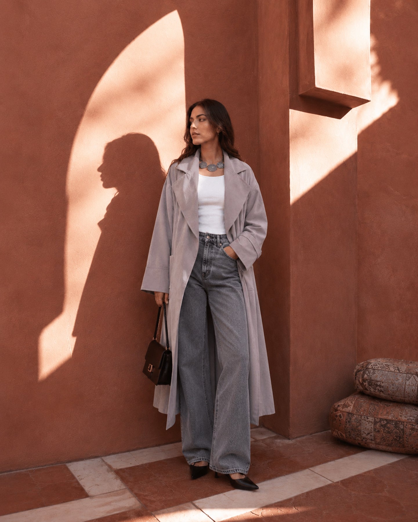 Long Blazer With Two Pockets