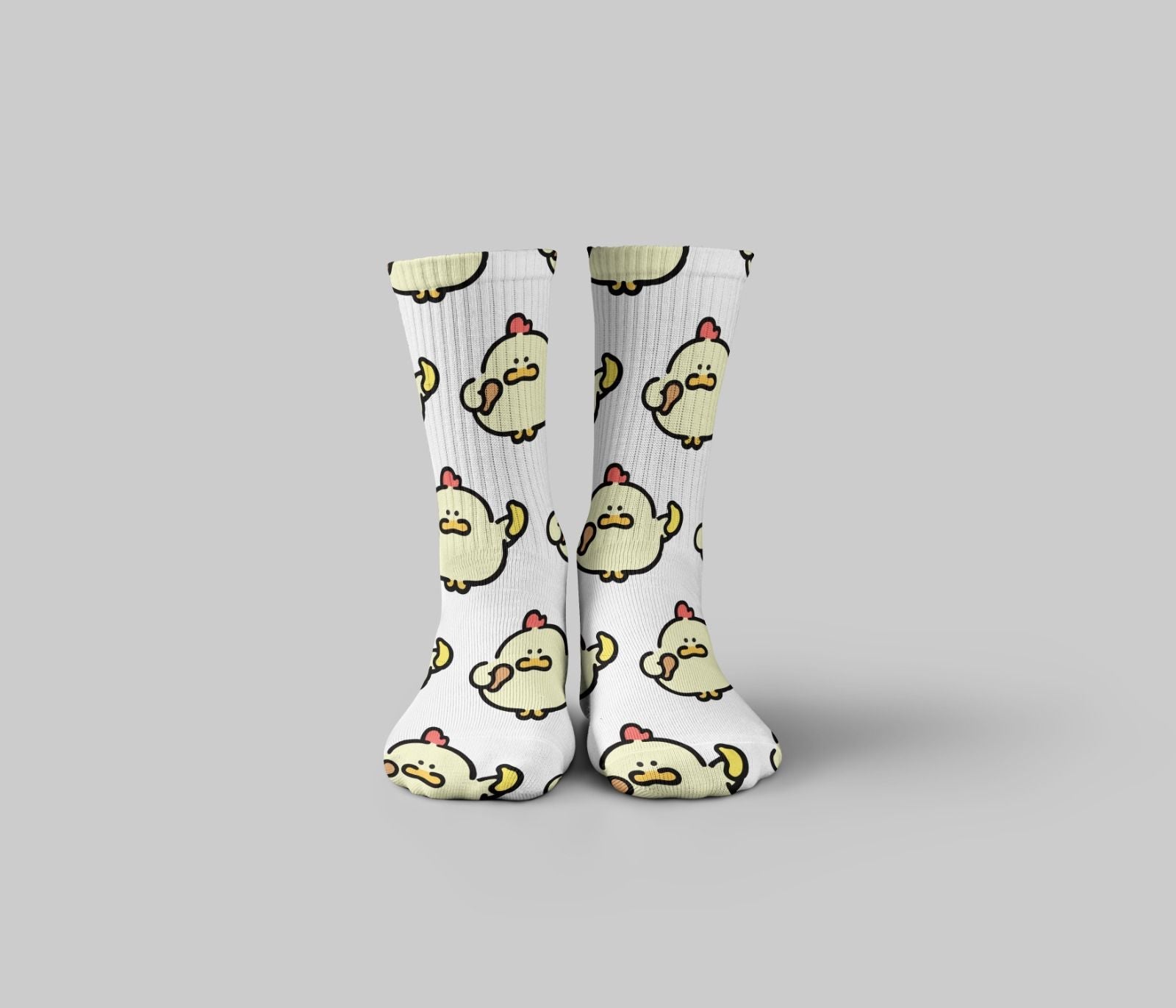 Cotton Printed Crew Socks – Multicolor