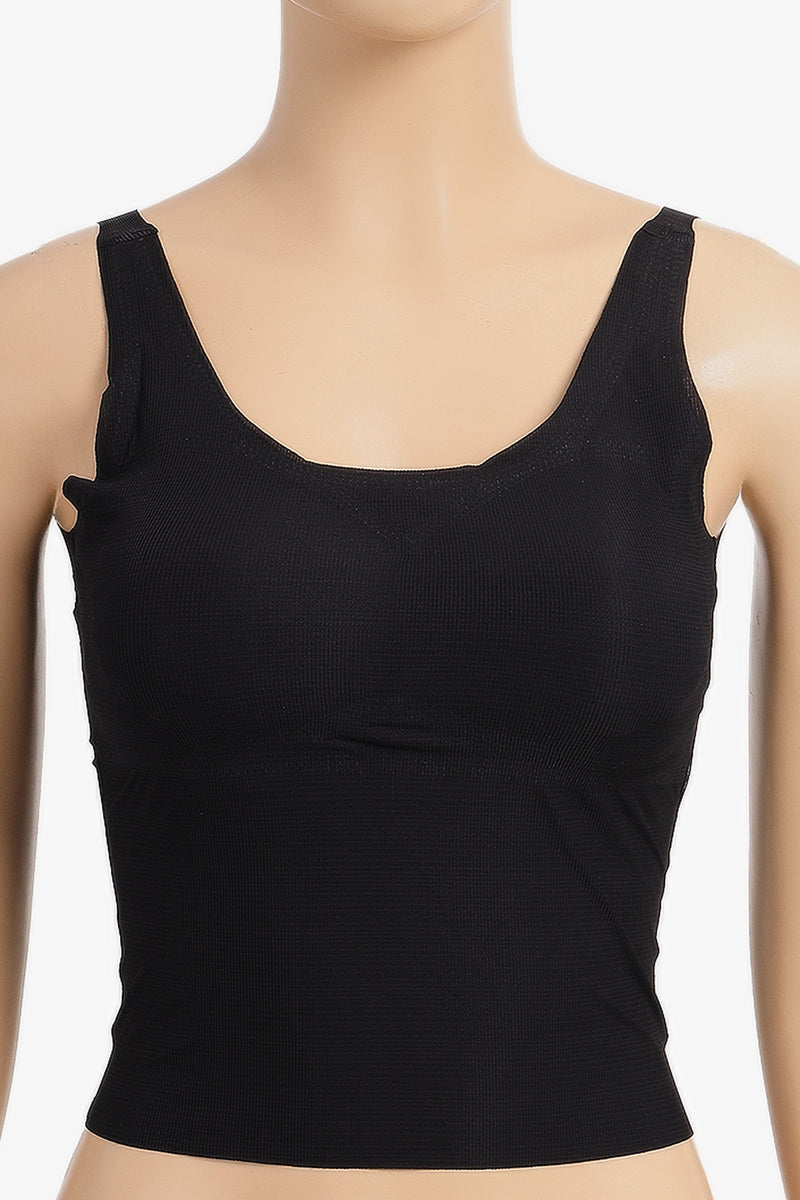 Laser-Cut Padded Top - Black
