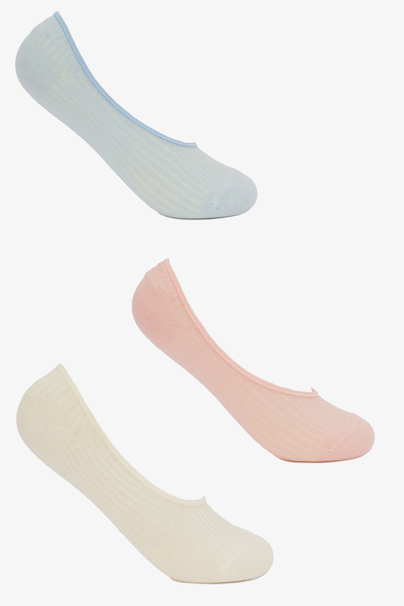 Ribbed No-Show Socks – Multicolor