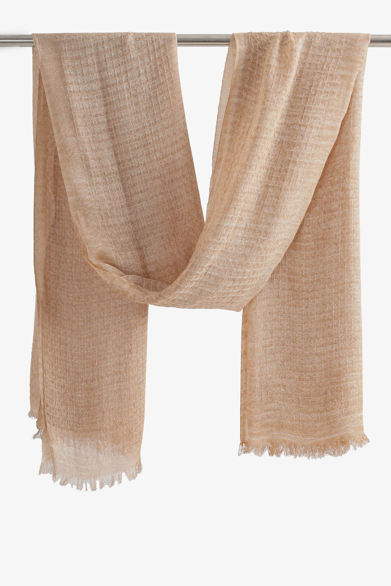 Light Linen Scarf - Light Beige