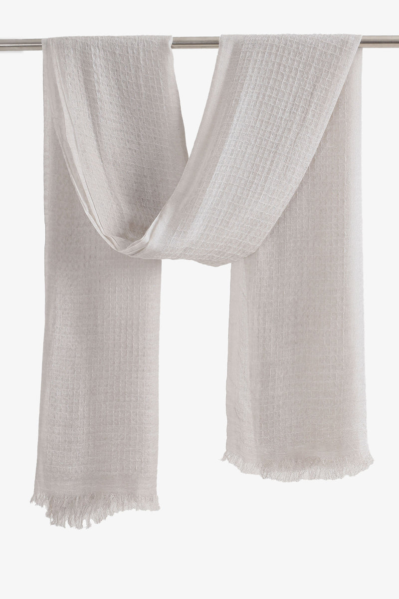 Light Linen Scarf - Silver