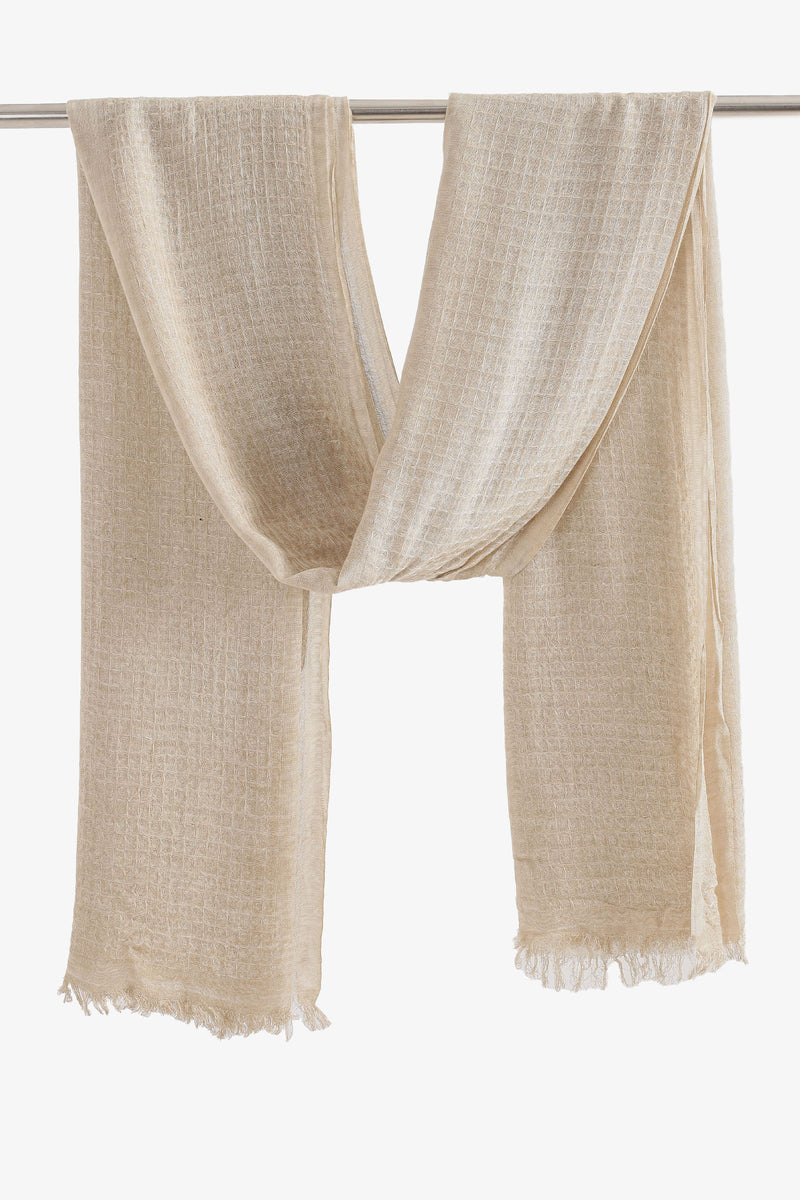 Light Linen Scarf - Nude