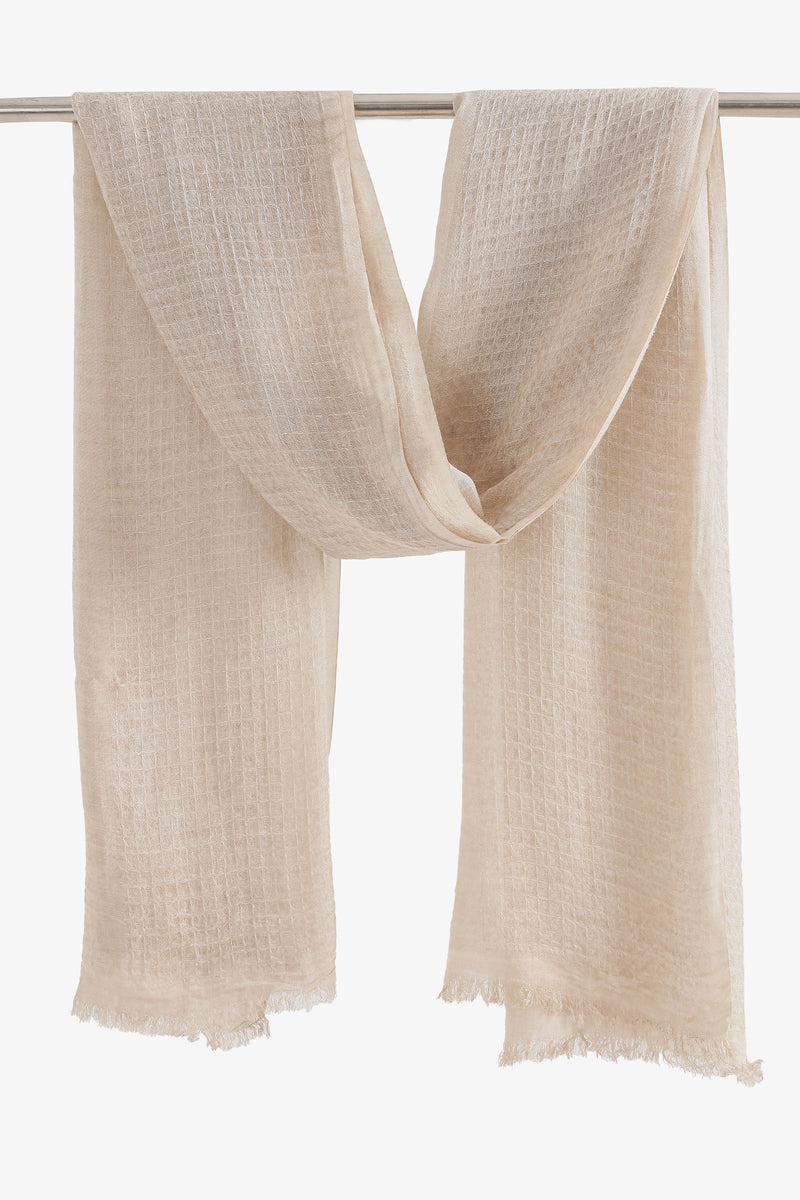 Light Linen Scarf - Ivory
