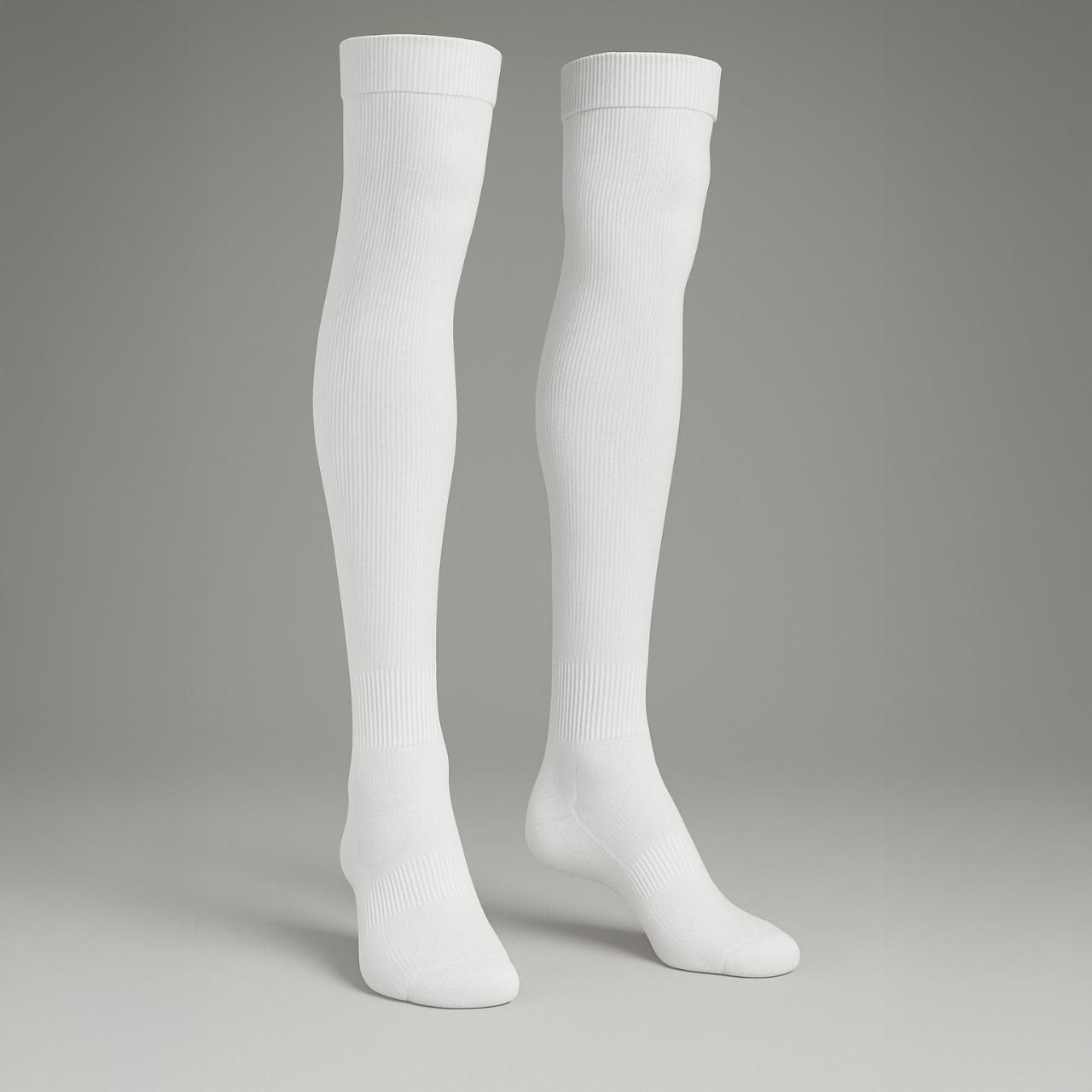 Cotton Over-the-Knee Socks - White