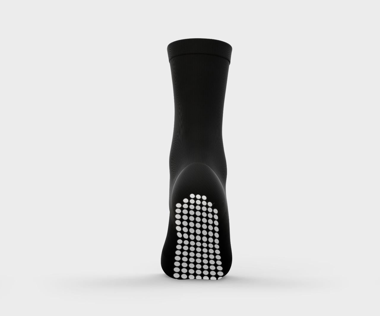 Diabetic Silicon Black Mid Calf Socks