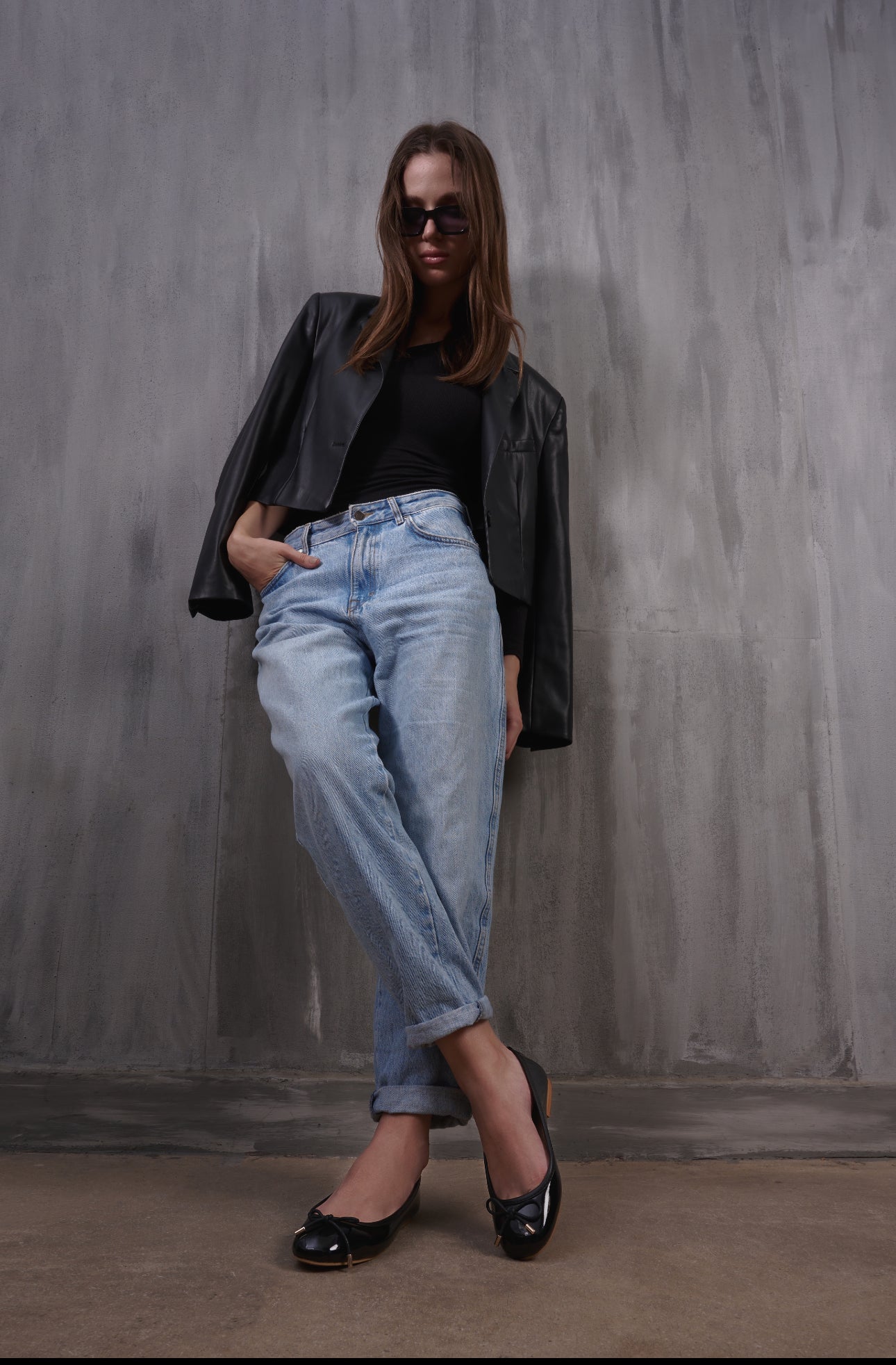 Patent Leather Baila Flash Flats - Nude