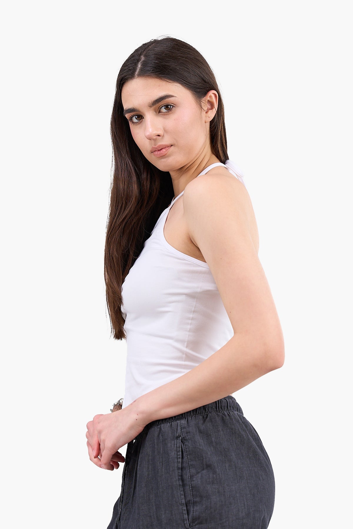 Backless Halter Neck Top