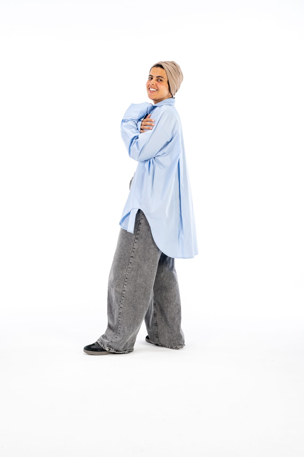 Essential Oversized Shirt - Baby Blue - AZ-OSH-BL