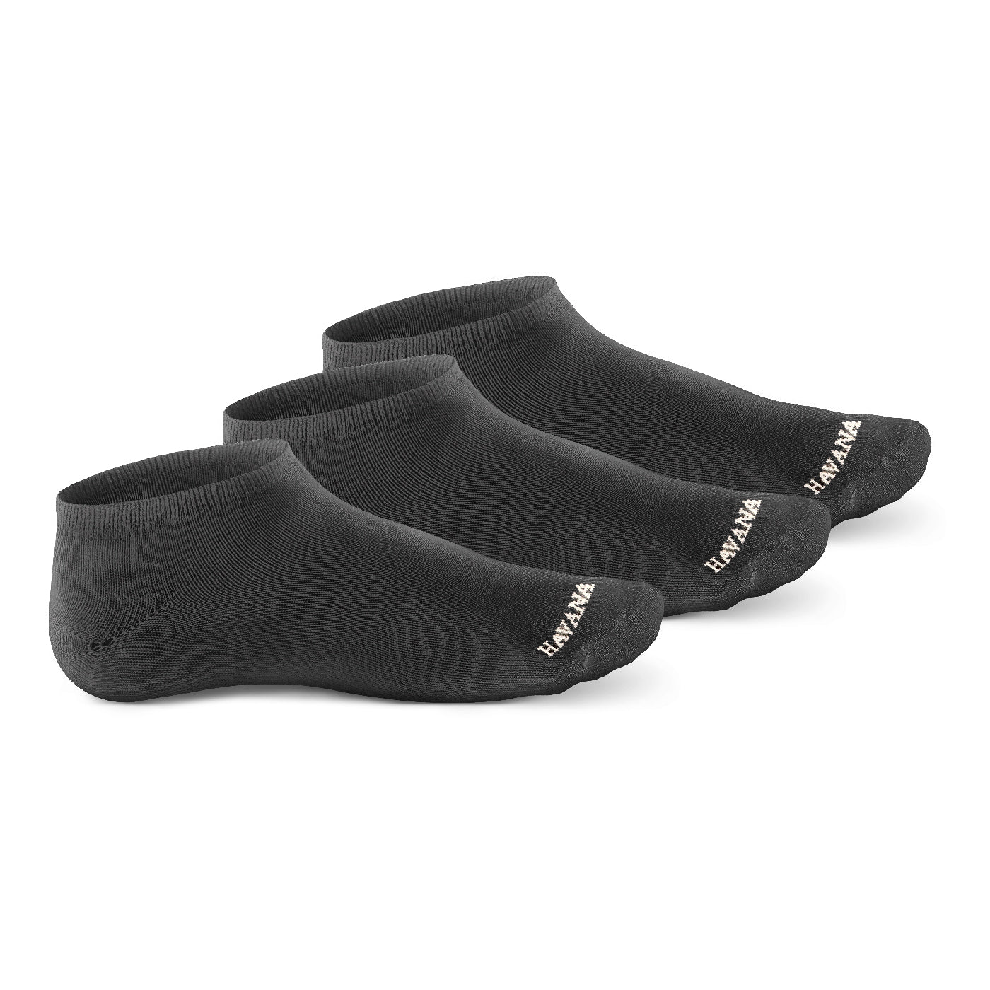 Cotton Plain Ankle Socks Pack Of 3 – Black
