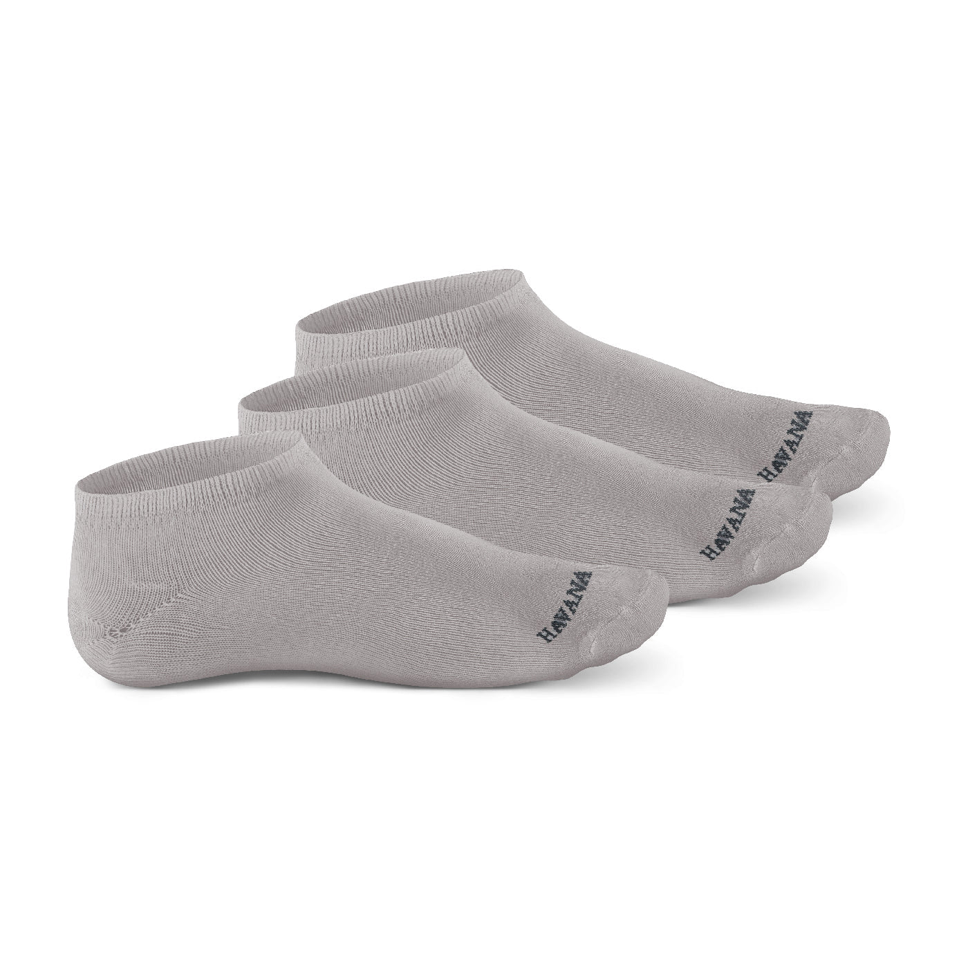 Cotton Low-Cut Ankle Socks Pack Of 3 – Grey