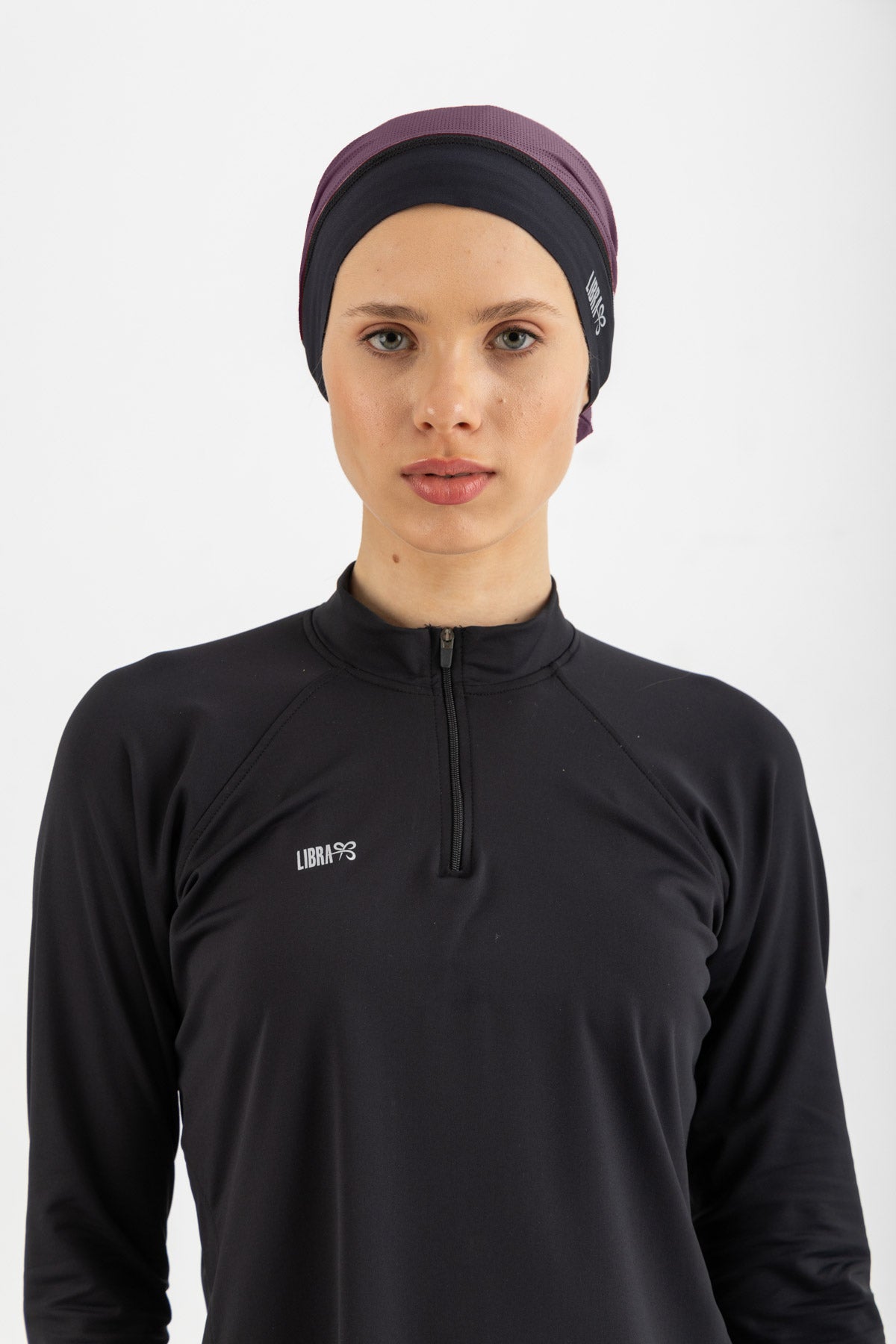 Lycra Modern Head Turban - Plum