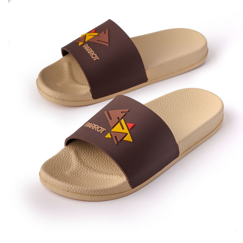 Rubber Shadow Step Slippers - Brown
