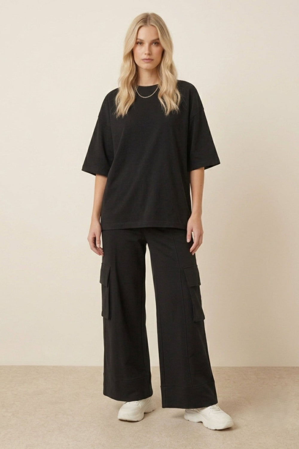 Boxy Cargo Lounge Set - Black