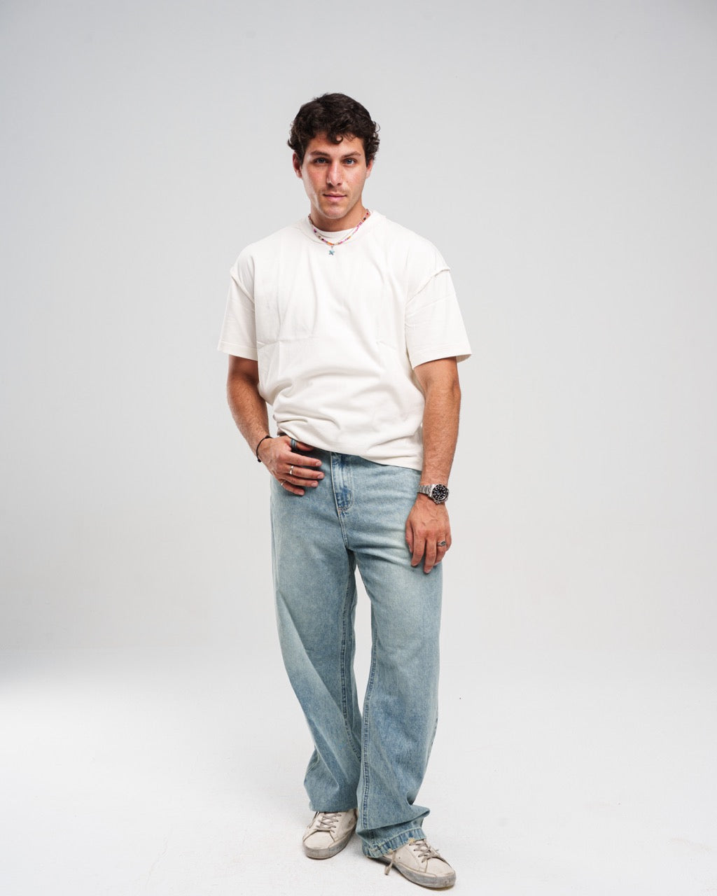 Denim Regular-Fit Pants - Light Blue