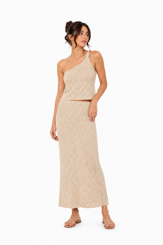 Shoreline Knit Set - Light Beige