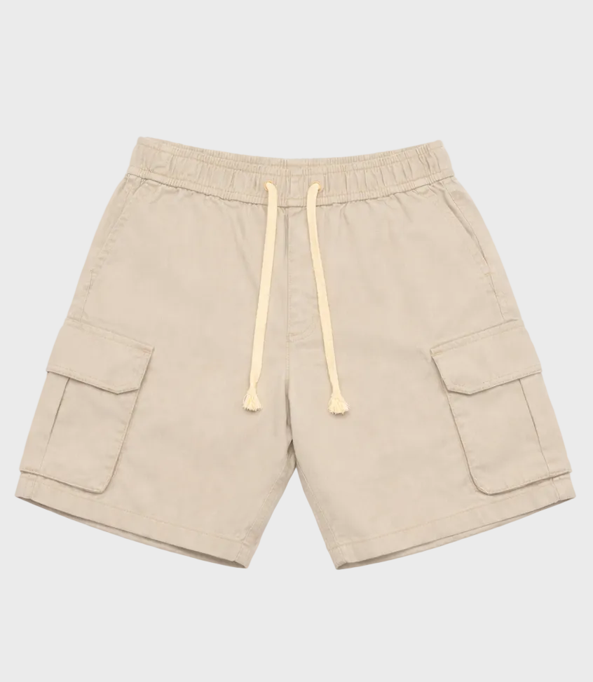 Light Gray Gabardine Side Pocket Shorts