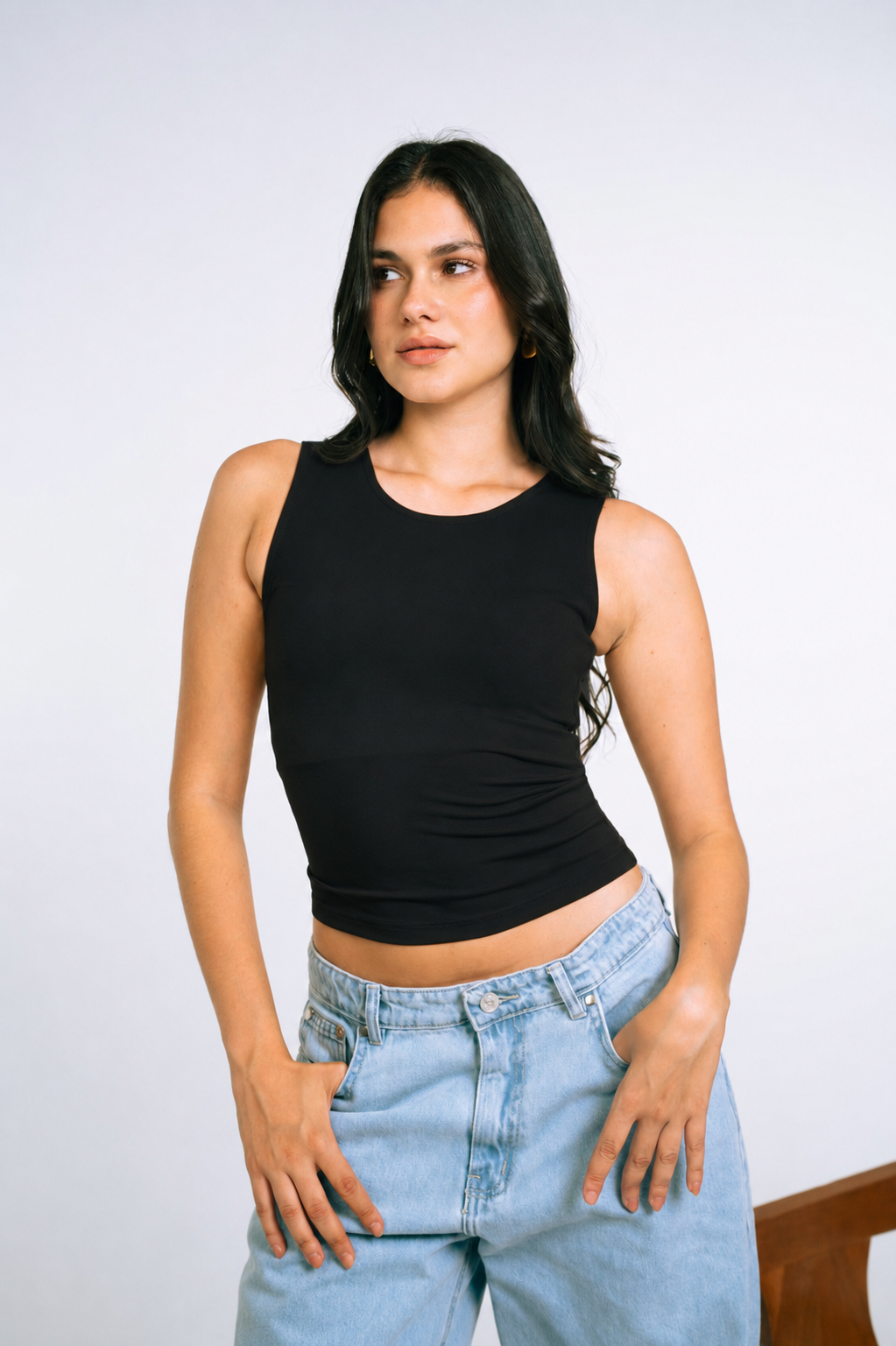 Basic Mockneck Top - Black