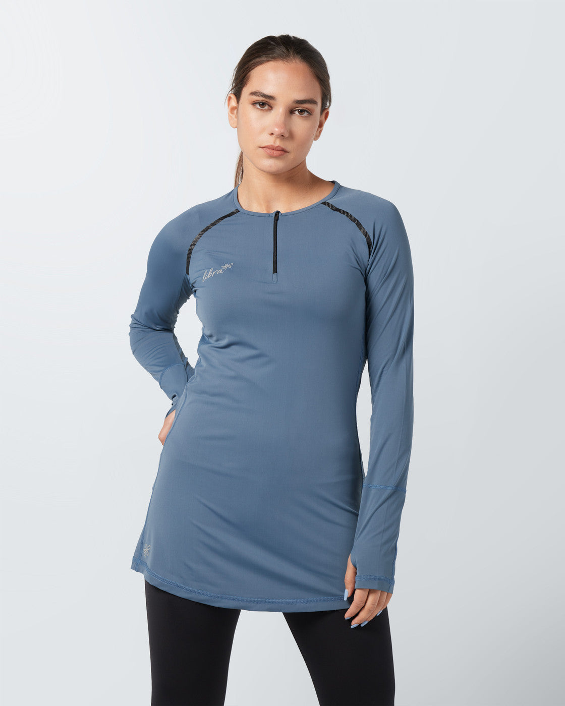 Lycra Performance Long Sleeve Top - Slate Blue