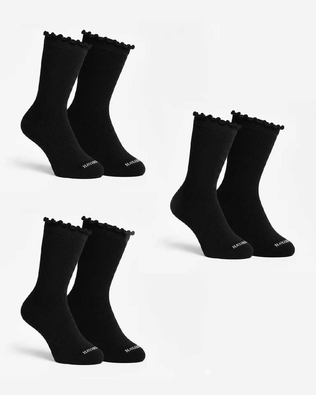 Set 3 Of Dark Ripple Socks