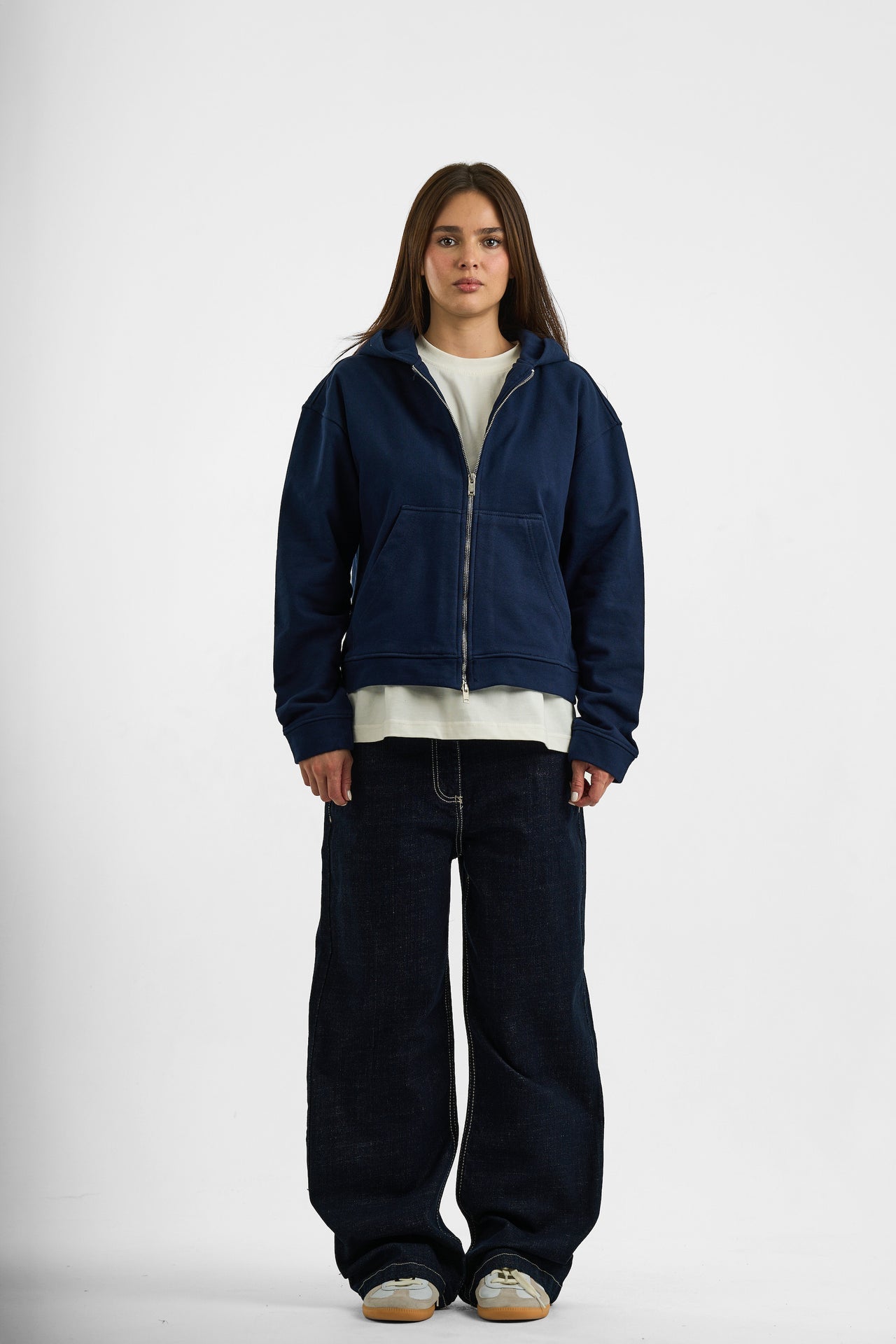 RAW BLUE WIDE LEG JEANS WOMENS