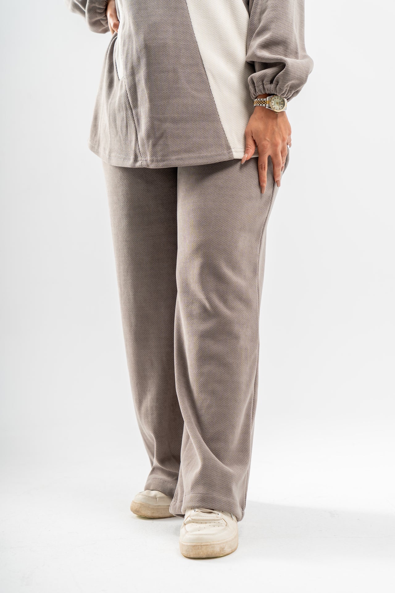 Kashmir Cotton Solid Wide-Leg Maternity & Postpartum Pants