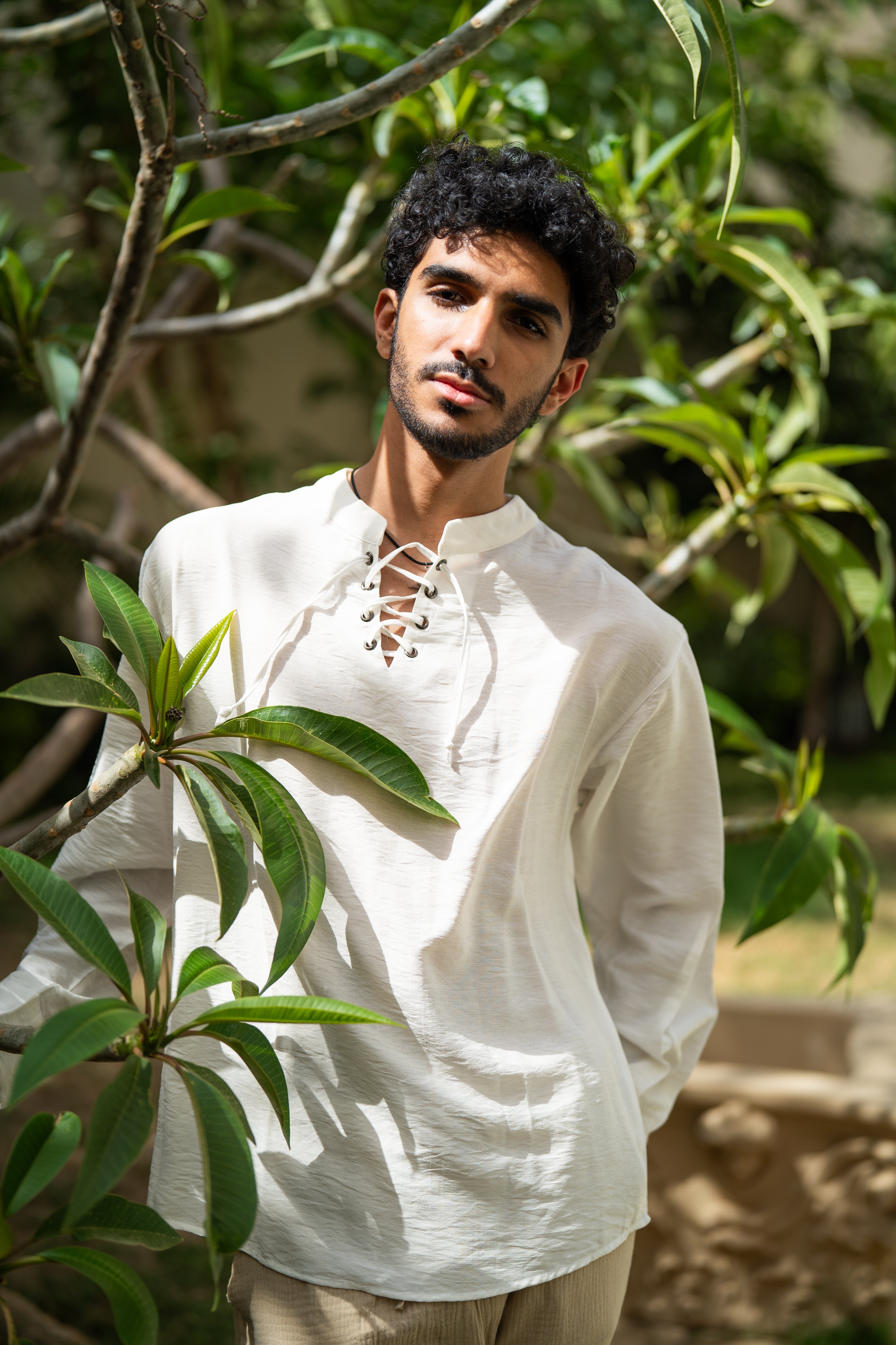 Oversized Long Sleeve Linen Shirt