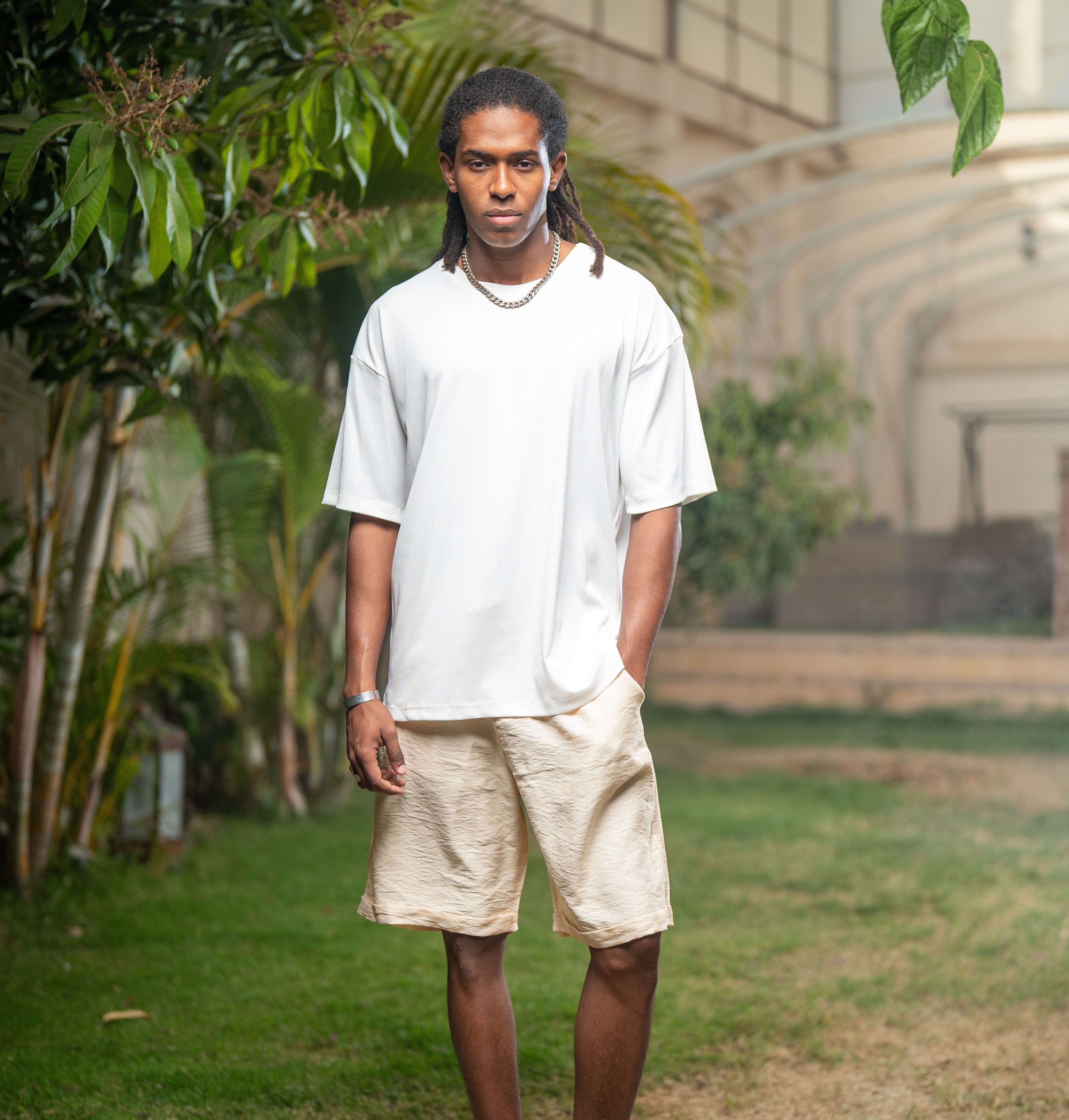Oversized Linen Shorts