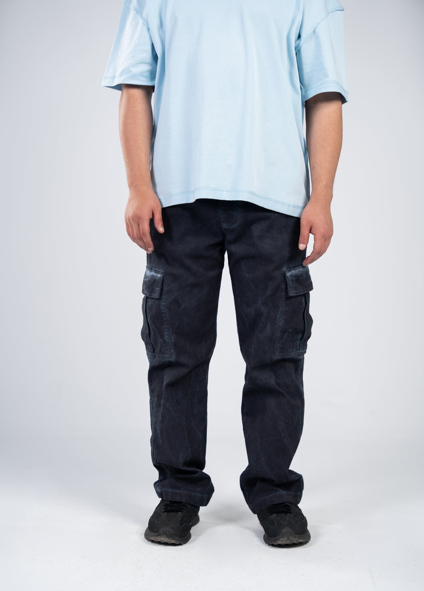 Cargo Gabardine Pants - Dark Blue