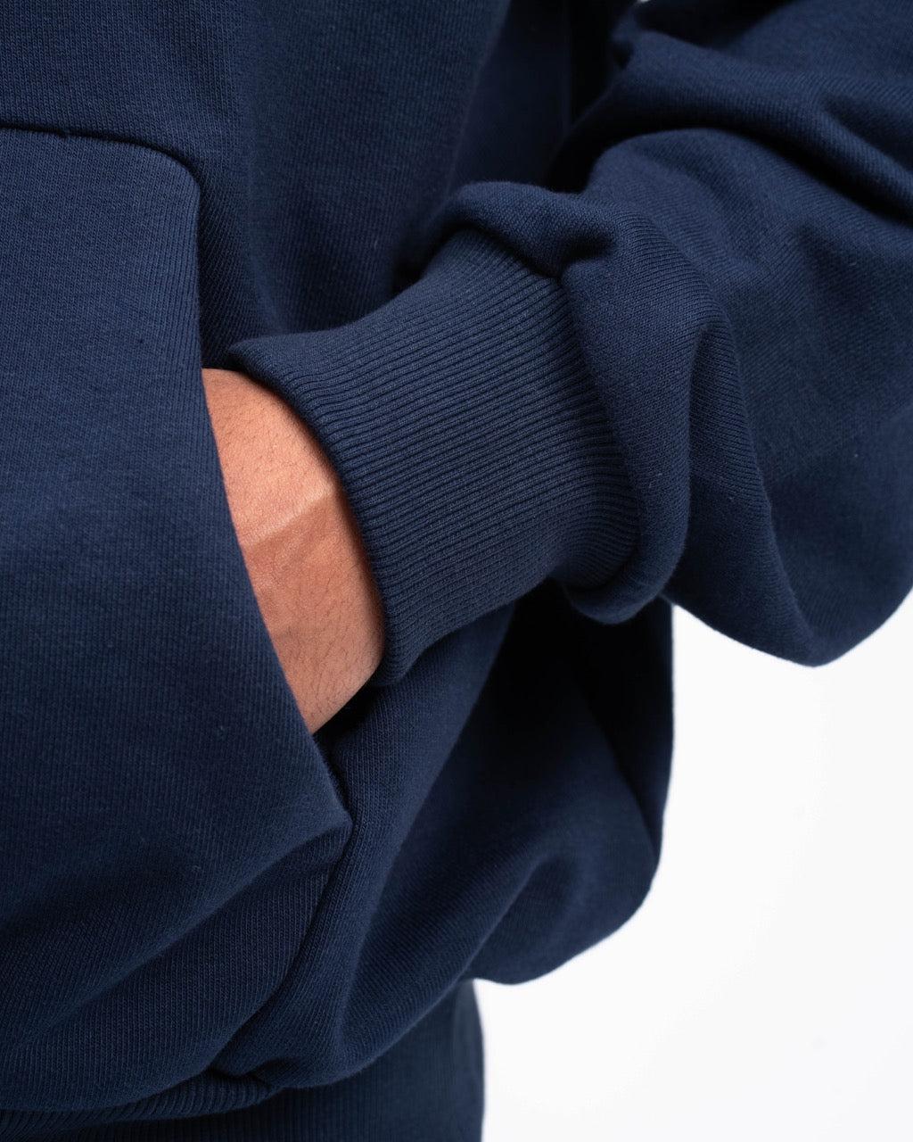 Cotton Milton Unisex Printed Hoodie – Navy